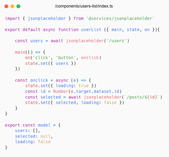 Functional code example